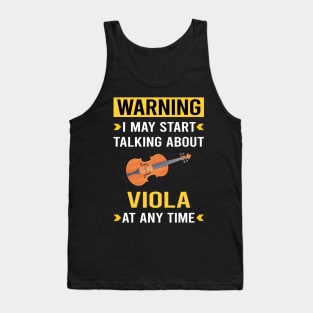 Warning Viola Violist Tank Top